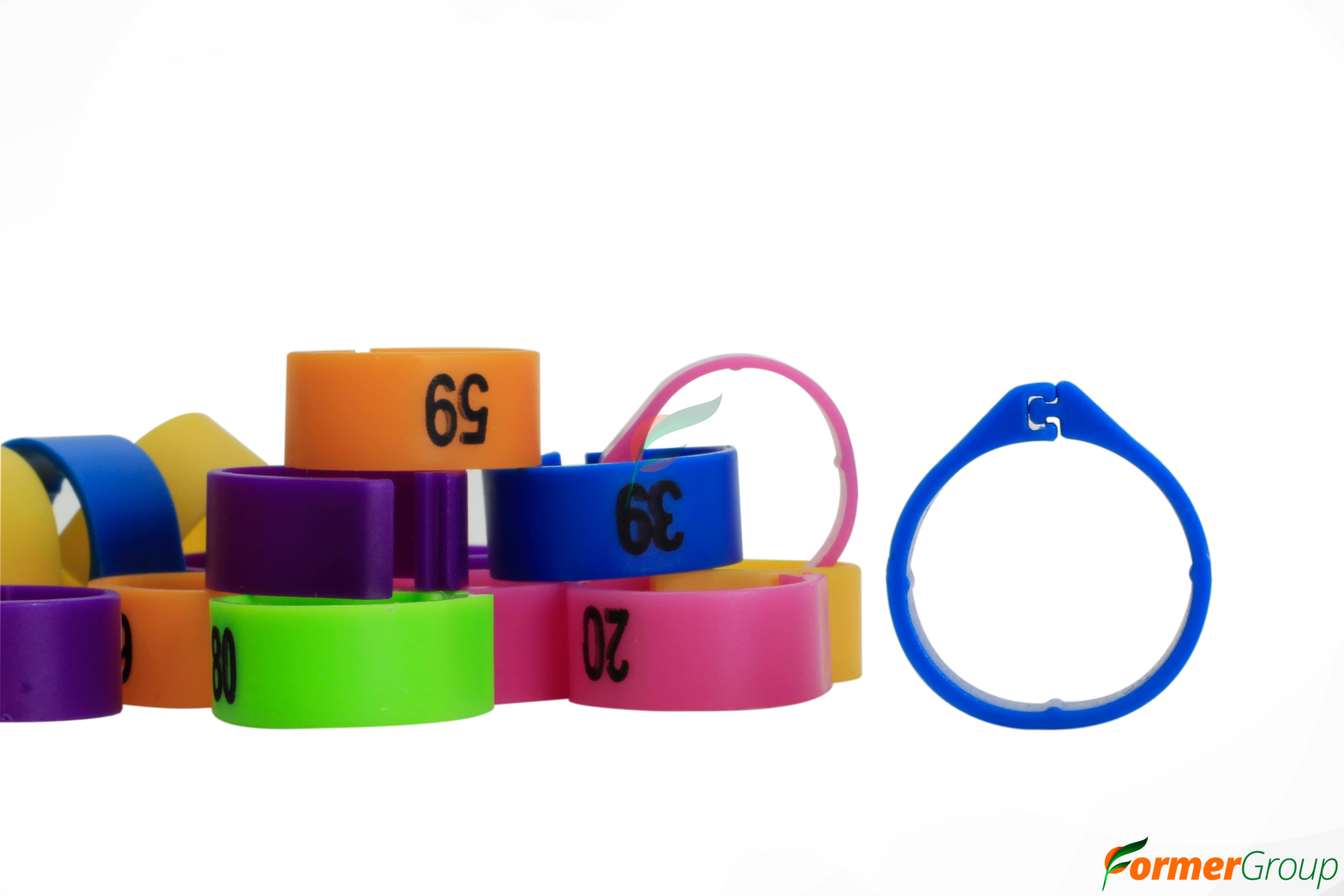 Aiex 100 Piezas Anillo Pollo Anillos Patas Aves Números Etiquetas Aves De Corral Para Granja Pollo Pato Paloma Codorniz Faisan Pavo Etiquetas De Identificacion Anillos 16 Mm 5 Colores